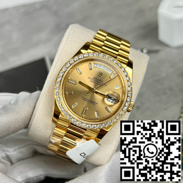 Rolex Day-Date 40 228238 Champage dial Gold Filled 18k Moissanite Bezel