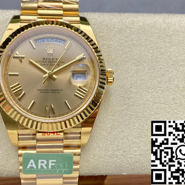 Rolex Day Date 40 M228238-0006 Yellow Dial 1:1 Best Edition AR Factory 3255 Movement
