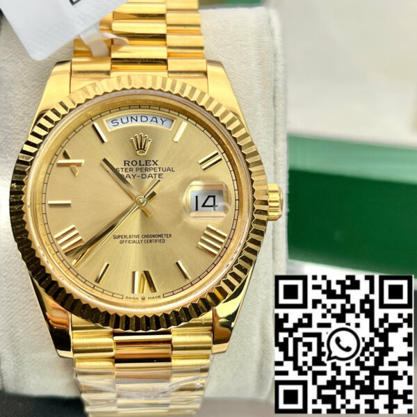 Rolex Day-Date 40 Men’s Watch 228238-0006 coated 18k yellow gold Best 1:1 Edition