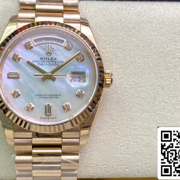 Rolex Day Date M128235-0029 1:1 Best Edition EW Factory Rose Gold