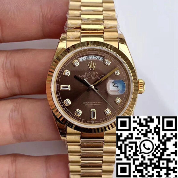 Rolex Day Date M128238-0022 1:1 Best Edition EW Factory Brown Dial Swiss ETA3255
