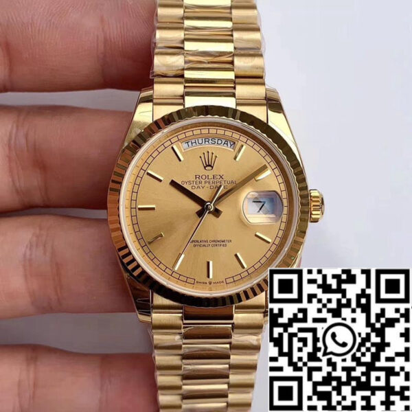 Rolex Day Date M128238-0045 1:1 Best Edition EW Factory Champagne Dial Swiss ETA3255