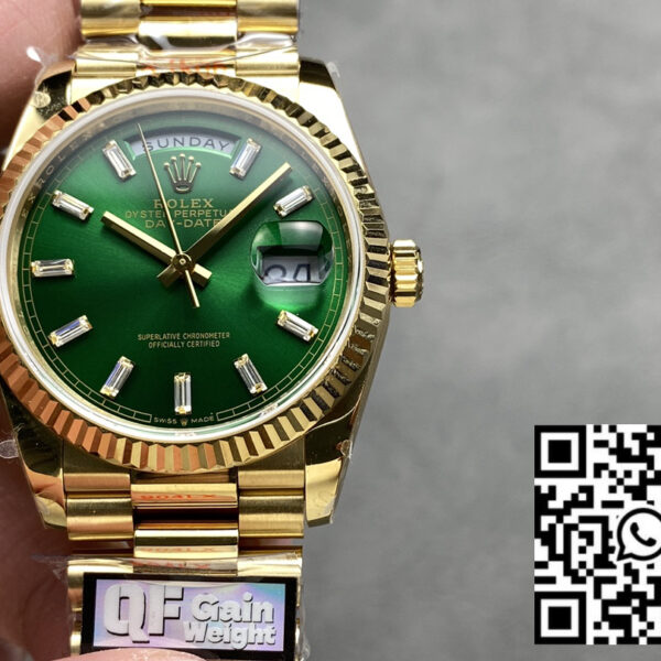 Rolex Day Date M128238-0130 128238-0130 QF Factory 1:1 Super Clone Green Dial