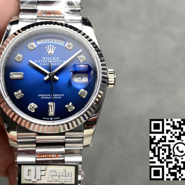 Rolex Day Date M128239-0023 128239-0023 QF Factory 1:1 Super Clone Blue Diamond Dial