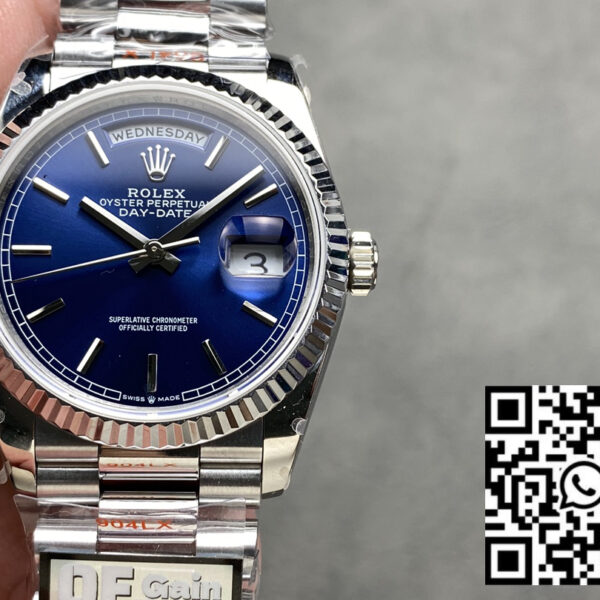 Rolex Day Date M128239 QF Factory 1:1 Super Clone Blue Index Dial
