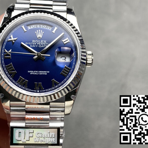 Rolex Day Date M128239 QF Factory 1:1 Super Clone Numeral Blue Dial