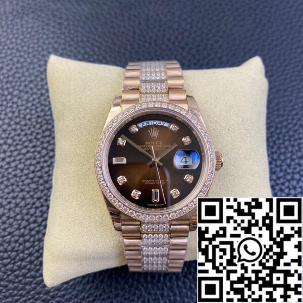 Rolex Day Date M128345rbr-0041 1:1 Best Edition EW Factory Brown Dial
