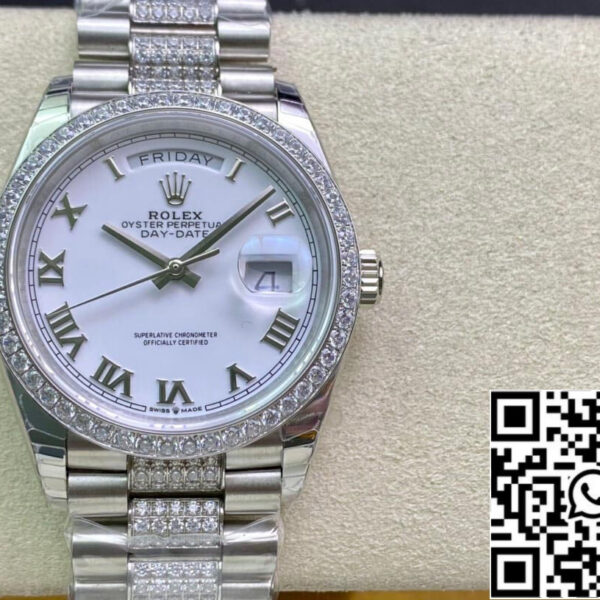Rolex Day Date M128349RBR-0026 1:1 Best Edition EW Factory White Dial