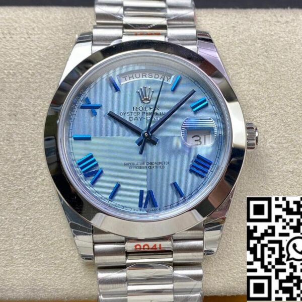 Rolex Day Date M228206-0001 1:1 Best Edition EW Factory Blue Dial