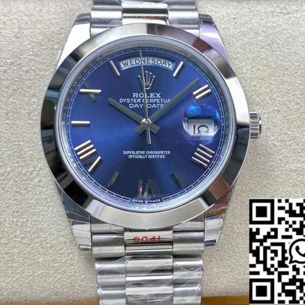 Rolex Day Date M228206-0015 1:1 Best Edition EW Factory Blue Dial