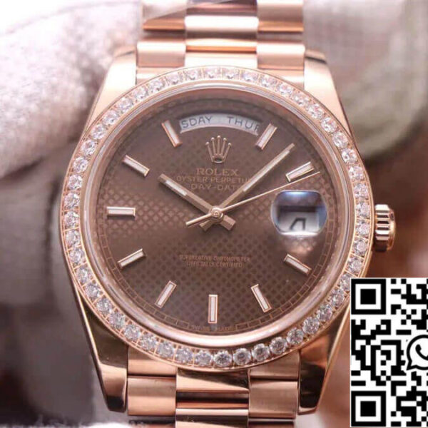 Rolex Day Date M228345RBR-0005 1:1 Best Edition EW Factory 18ct Rose Gold