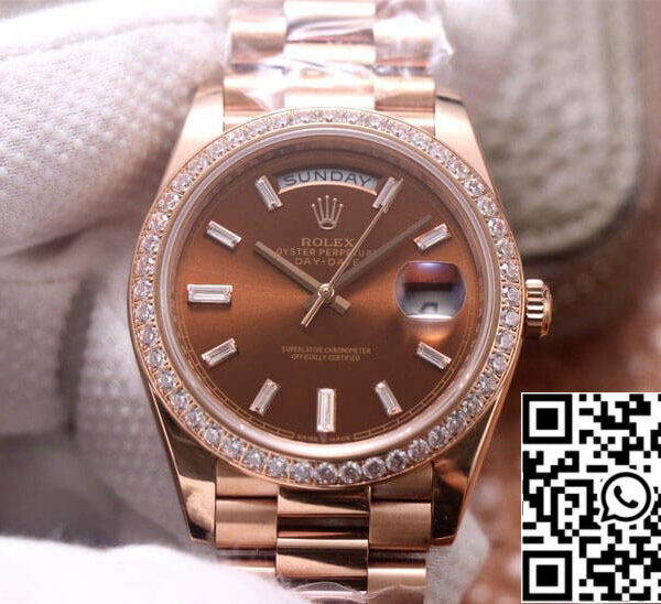 Rolex Day Date M228345RBR-0006 1:1 Best Edition EW Factory Rose Gold