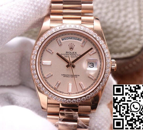 Rolex Day Date M228345RBR-0007 1:1 Best Edition EW Factory Rose Gold