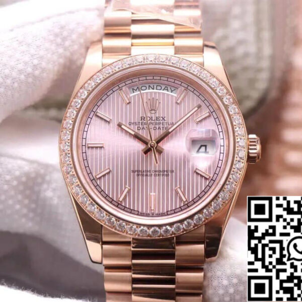 Rolex Day Date M228345RBR-0010 1:1 Best Edition EW Factory Rose Gold