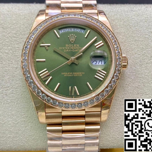 Rolex Day Date M228345RBR-0011 1:1 Best Edition EW Factory Green Dial