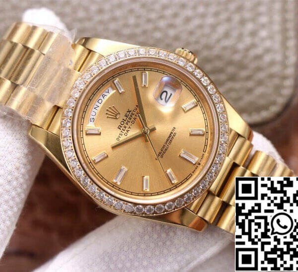 Rolex Day Date M228348RBR-0002 1:1 Best Edition EW Factory Champagne Dial