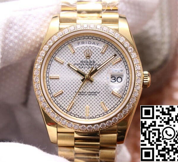Rolex Day Date M228348RBR-0005 1:1 Best Edition EW Factory 18ct Gold