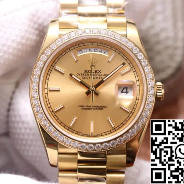 Rolex Day Date M228348RBR-0008 1:1 Best Edition EW Factory 18ct Yellow Gold