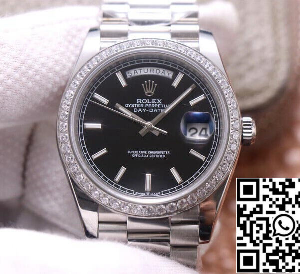 Rolex Day Date M228349RBR-0002 1:1 Best Edition EW Factory 18ct White Gold