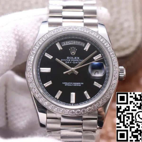 Rolex Day Date M228349RBR-0003 1:1 Best Edition EW Factory Black Dial