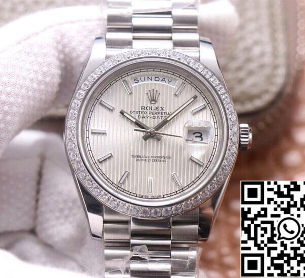 Rolex Day Date M228349RBR-0007 1:1 Best Edition EW Factory 18ct White Gold