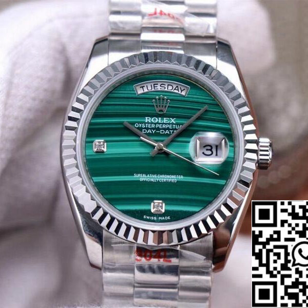 Rolex Day Date President 18038 1:1 Best Edition Malachite Green Diamond Dial Swiss Movement
