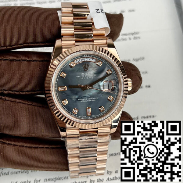 Rolex Day-Date Rose Gold Rose Diamond Dial 36mm 128235  Best 1:1 Edition coated 18k rose Gold 130 gram