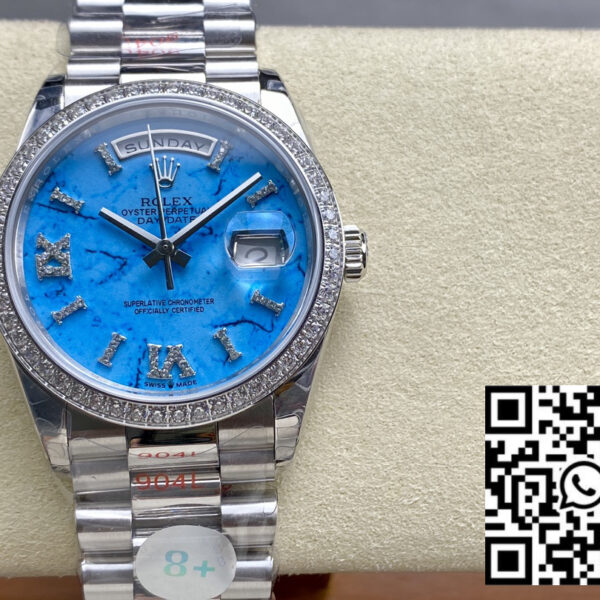 Rolex Day Date m128396tbr-0016 White Gold 1:1 Best Clone 8+ Factory Counterweight Version