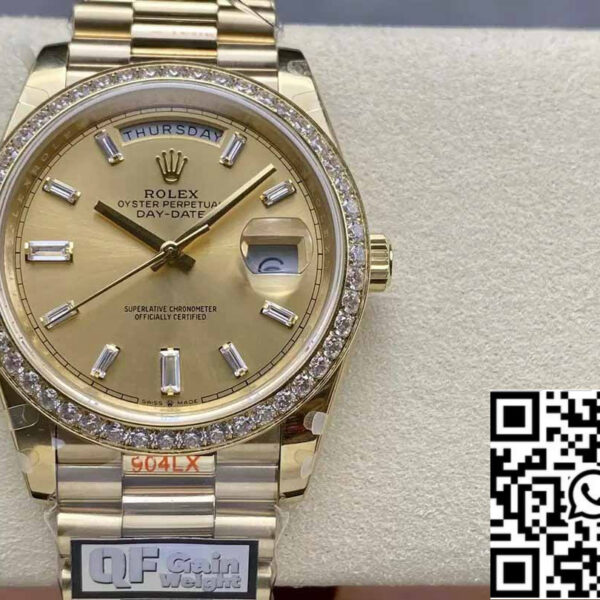 Rolex Day Date m228348rbr-0002 QF Factory 1:1 Best Edition V5 upgrade counterweight version