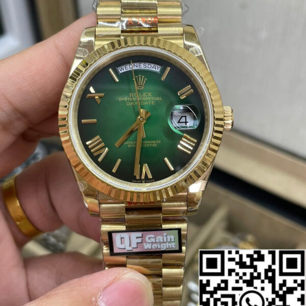 Rolex unveils the new Day-Date 40mm with a Green Dial 2024 QF Factory 1:1 Best Edition