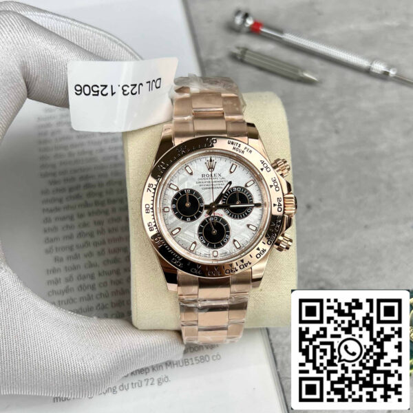 Best Replica ROLEX Cosmograph Daytona 116505 Rose Gold Meteorite Dial – 18k Rose gold coated