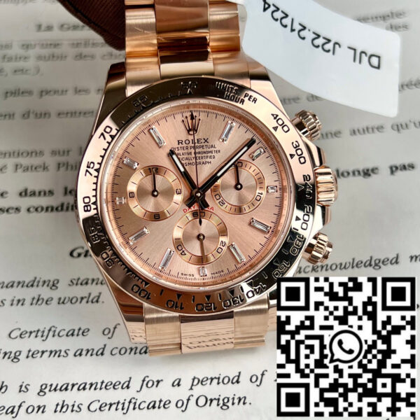Replica Rolex Cosmograph Daytona 40mm Everose gold 116505 1:1 best edition BTF