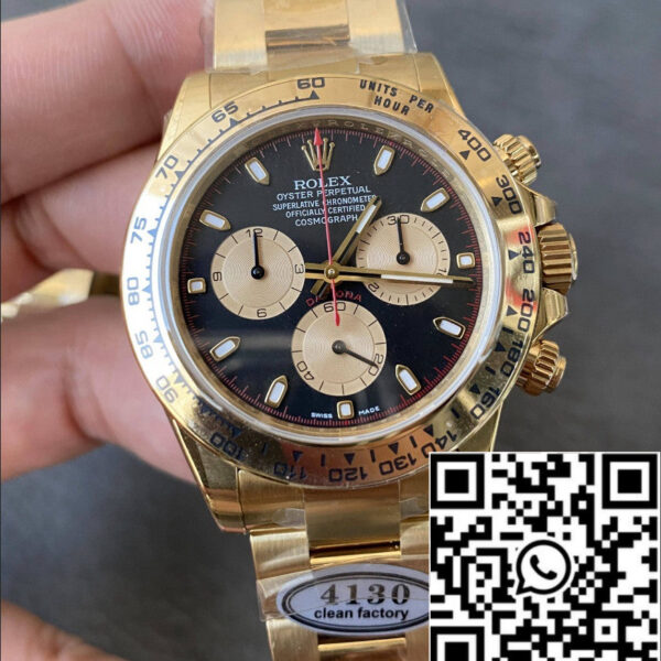 Replica Rolex Cosmograph Daytona m126508-0002 Clean Factory Yellow Gold 4130 Movement