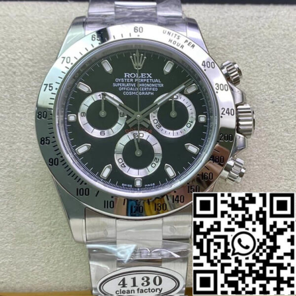 Rolex Cosmograph Daytona 116520 1:1 Best Edition Clean Factory Stainless Steel