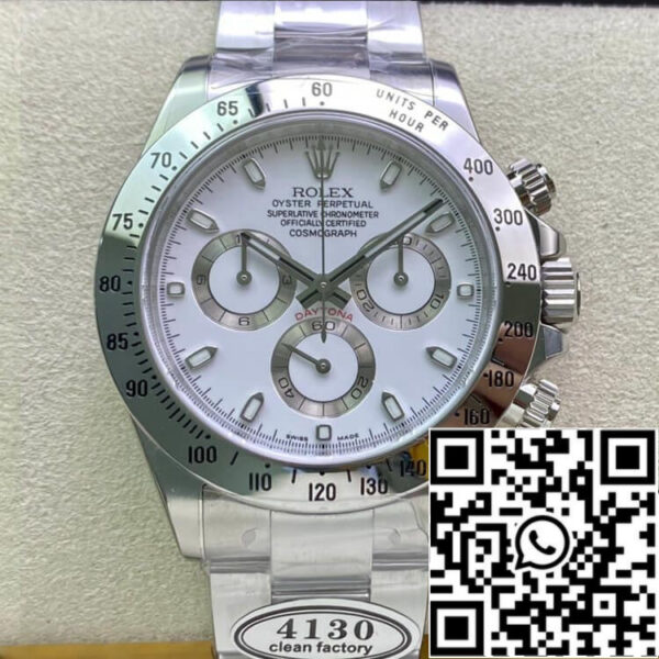 Rolex Cosmograph Daytona 116520LN 1:1 Best Edition Clean Factory White Dial