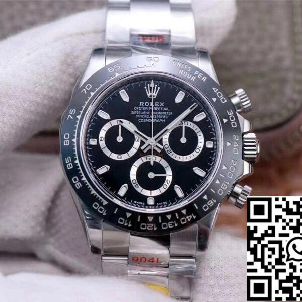 Rolex Cosmograph Daytona M116500LN-0002 1:1 Best Edition Noob Factory Black Dial Swiss ETA4130