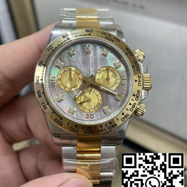Rolex Cosmograph Daytona M116503-0007 Mother of Pearl 1:1 Best Clone CounterWeight Gold and Silver