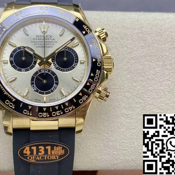 Rolex Cosmograph Daytona m126518 1:1 Best Edition QF Factory 4131 Movement Yellow Dial