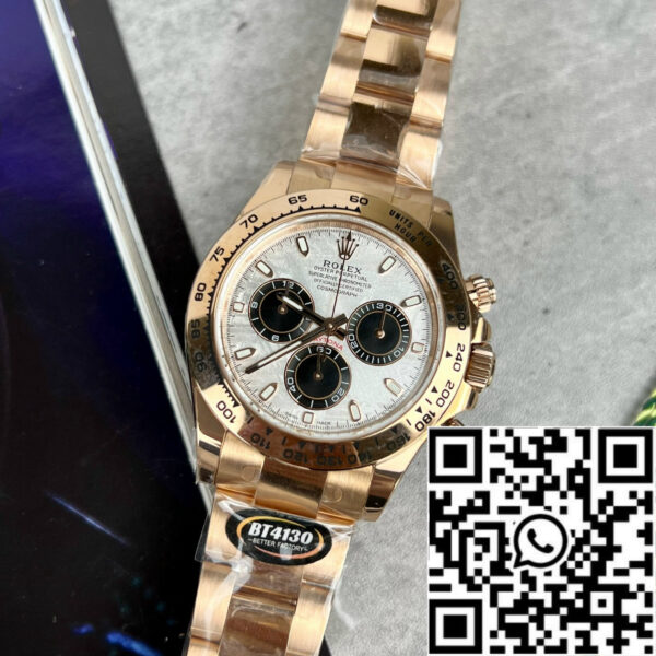 Rolex Daytona 116505 Rose Gold Chronograph 40mm Best 1:1 Edition meteorite dial BT Factory