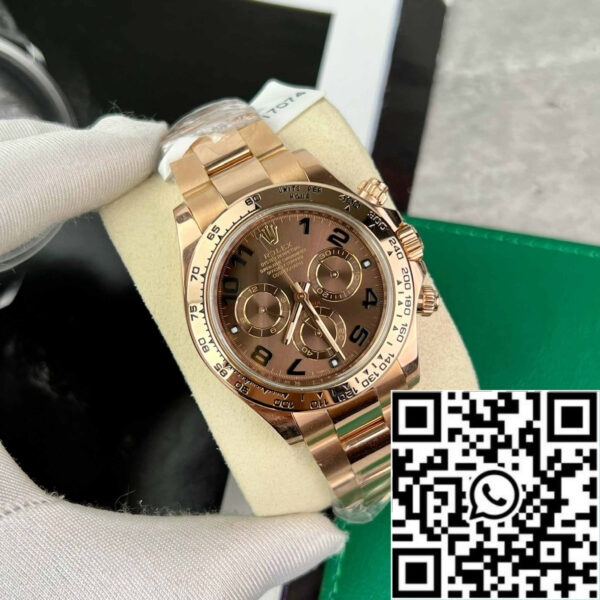 Rolex Daytona 116515 Rose Gold Chocolate Arabic Dial – BT Factory best 1:1 edition