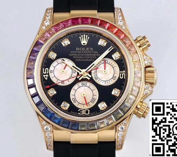 Rolex Daytona 116598RBOW 1:1 Best Edition BL Factory Yellow Gold Swiss ETA4130
