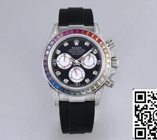Rolex Daytona 116599RBOW 1:1 Best Edition BL Factory Black Dial Swiss ETA4130