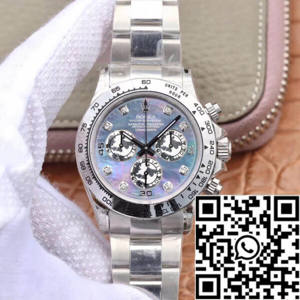 Rolex Daytona Cosmograph 116509-0064 1:1 Best Edition JH Factory 18K White Gold Fritillaria Dial