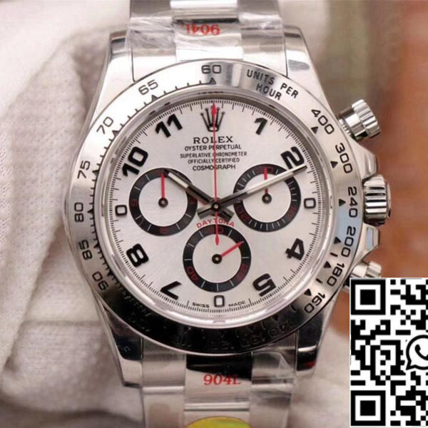 Rolex Daytona Cosmograph 116509-78599 1:1 Best Edition Noob Factory White Dial Swiss ETA4130