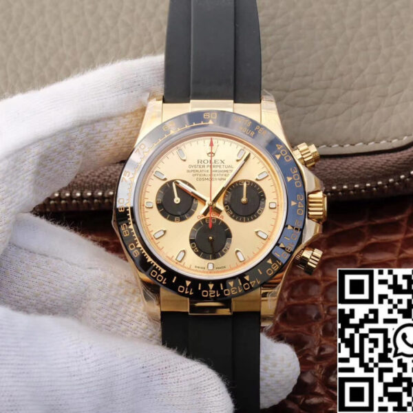 Rolex Daytona Cosmograph 116518ln 1:1 Best Edition JH Factory V6 Yellow Gold Dial