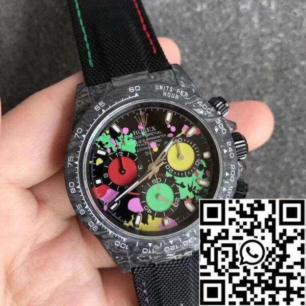 Rolex Daytona Cosmograph Carbon Fiber Diw Customized Version 1:1 Best Edition Noob Factory Color Dial