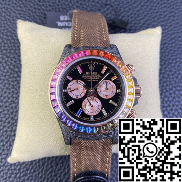 Rolex Daytona Cosmograph Diw Custom Version 1:1 Best Edition Diw Factory Rainbow Bezel
