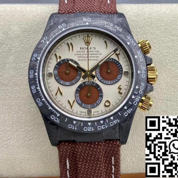 Rolex Daytona Cosmograph Diw Custom Version 1:1 Best Edition Noob Factory Brown Strap