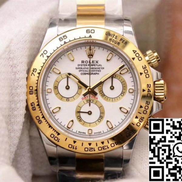 Rolex Daytona Cosmograph M116503-0001 1:1 Best Edition Noob Factory White Dial Swiss ETA4130