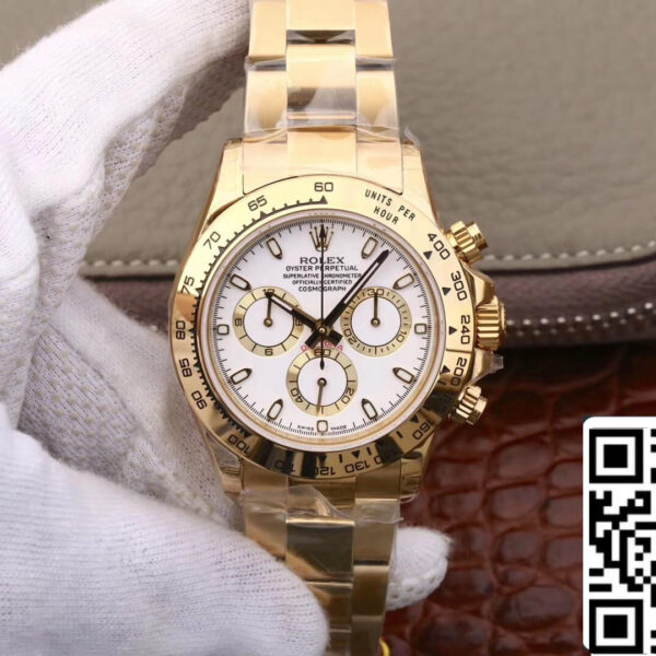 Rolex Daytona Cosmograph M116508-0001 1:1 Best Edition JH Factory White Dial